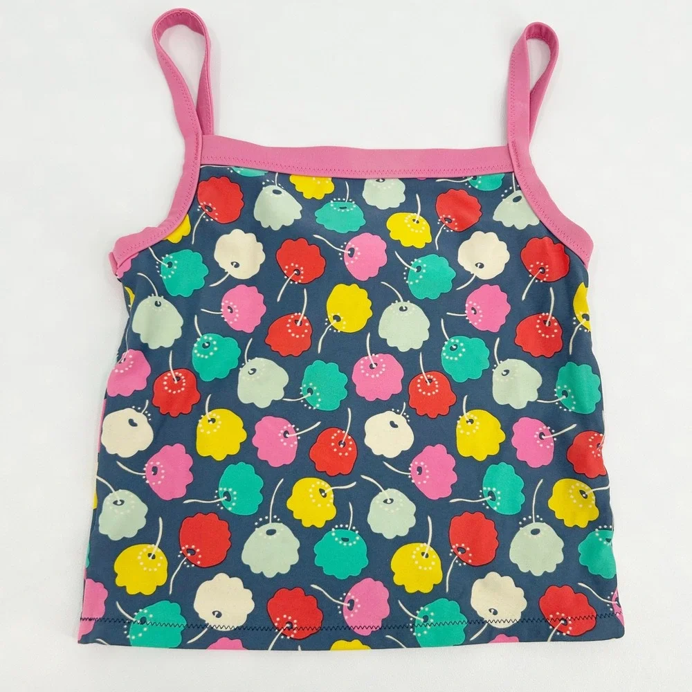 Mini Boden Girls Floral Tulip Print Tankini Swim Top Swimsuit‎ Size 9-10Y